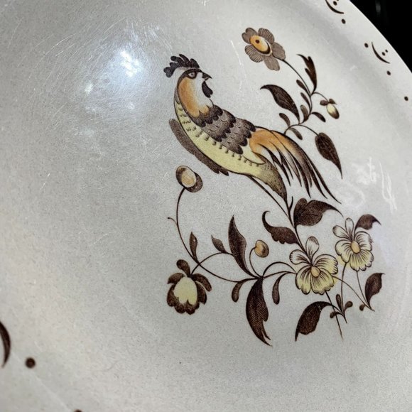 Johnson Bros Staffordshire Old Granite Sun Up Rooster 10" Dinner Plate VINTAGE - Picture 8 of 9